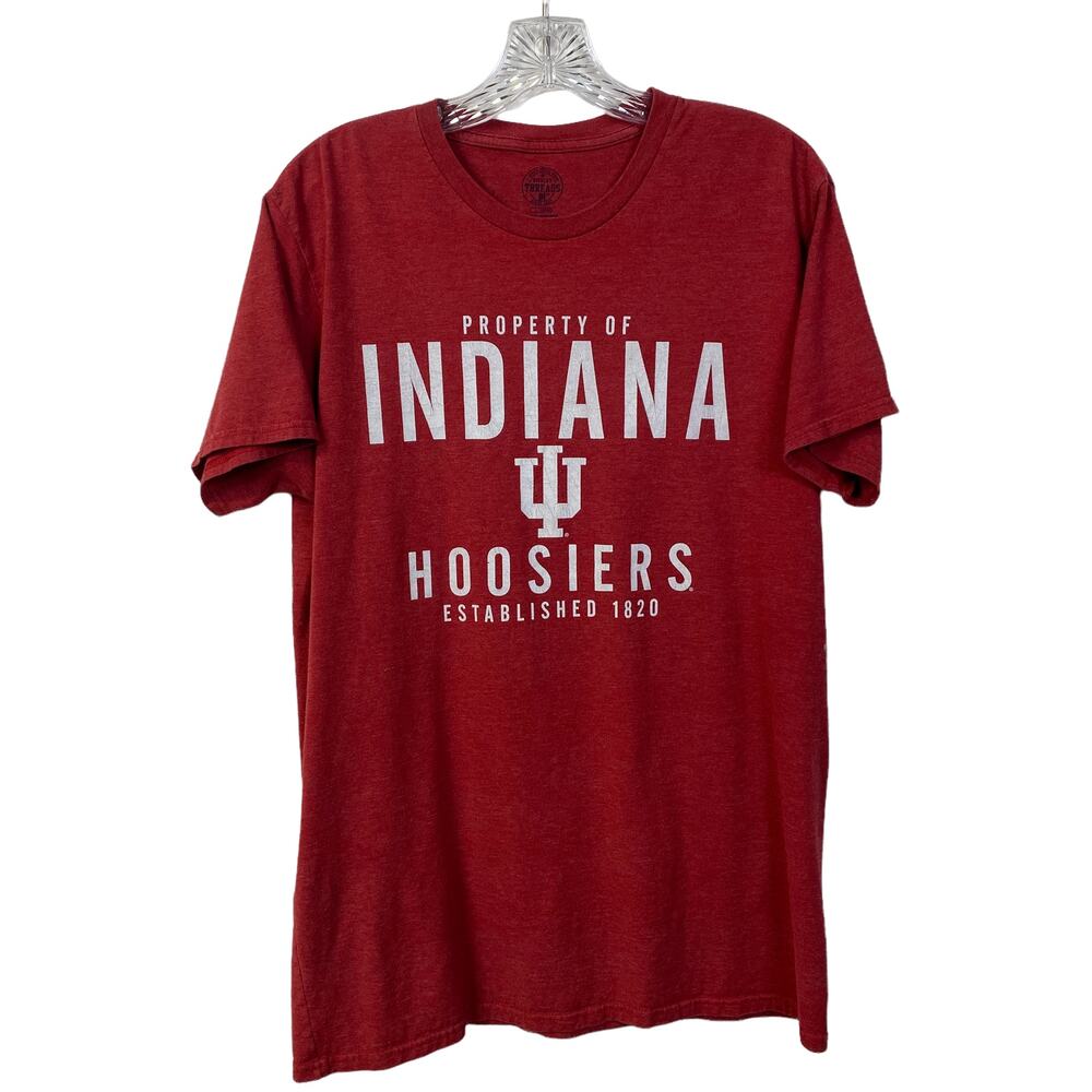 Women's Size L Property of Indiana IU HoosiersT-Shirt Distressed THREADS
